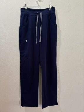 FIGS High Waisted Kade Cargo Scrub Pants Navy Size Small Tall